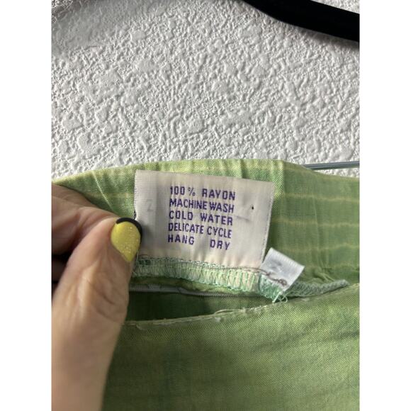 Santiki Skirt Womens S Green Asymmetrical Flowy Fairycore Maximalist - Picture 7 of 9